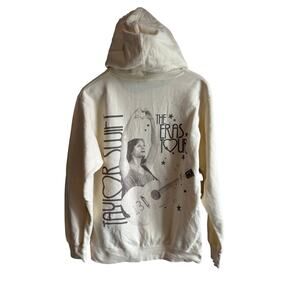 Taylor Swift The Eras Tour Cream Hoodie Heart Hands Fearless S